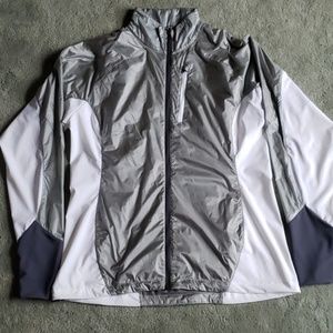 EUC Marmot Sz L grey/white lightweight jacket